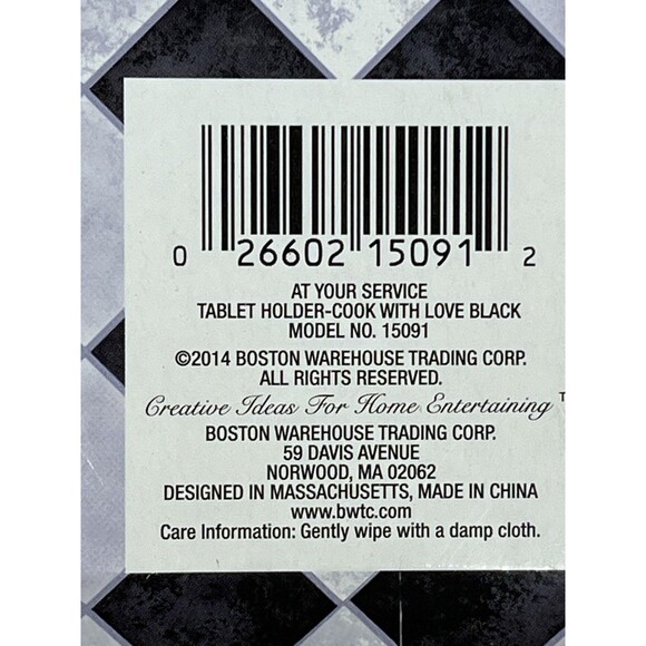Boston Warehouse Black Countertop Cookbook iPad Holder Stand - Picture 7 of 8